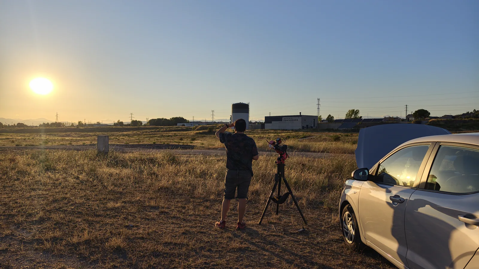 Ensaiando no horário do eclipse